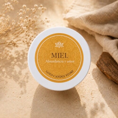 Vela de intención Miel Dulce refugio