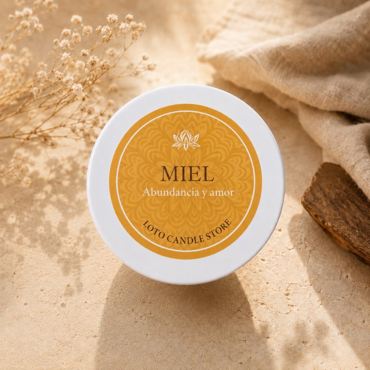 Vela de intención Miel Dulce refugio